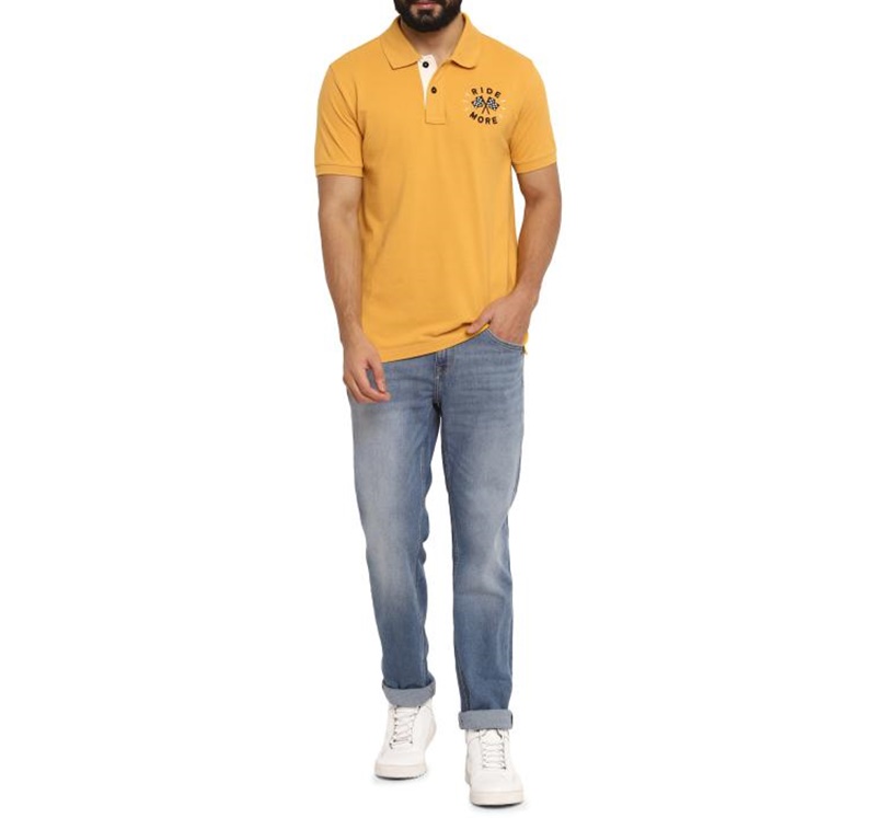 라이드 모어 옐로우 반팔 티셔츠-1